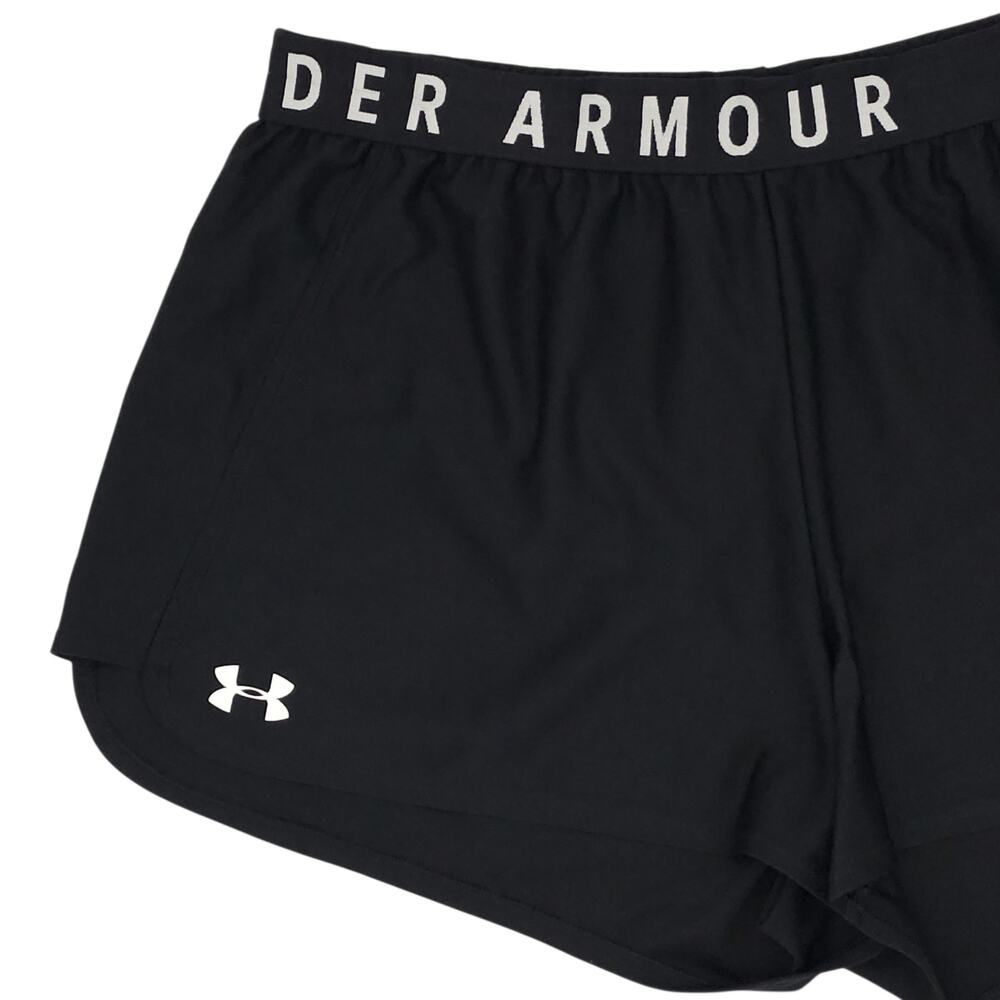 Under Armour Shorts Womens XL Black Loose Fit Running Athletic Gym HeatGear - Picture 3 of 8